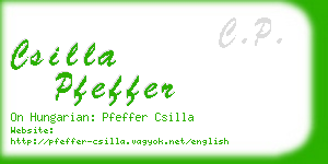 csilla pfeffer business card